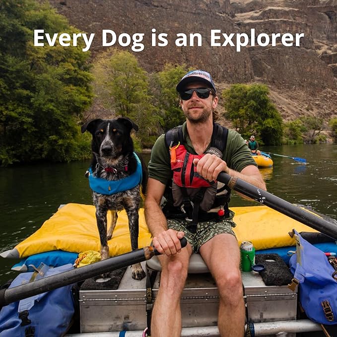 Ruffwear, Float Coat Dog Life Jacket, Premium Buoyancy Swim Vest with Lift Handle, Secure Fit & Reflective Trim, Adjustable Flotation for Swimming, Boating, & Outdoor Adventures, Blue Dusk, Small