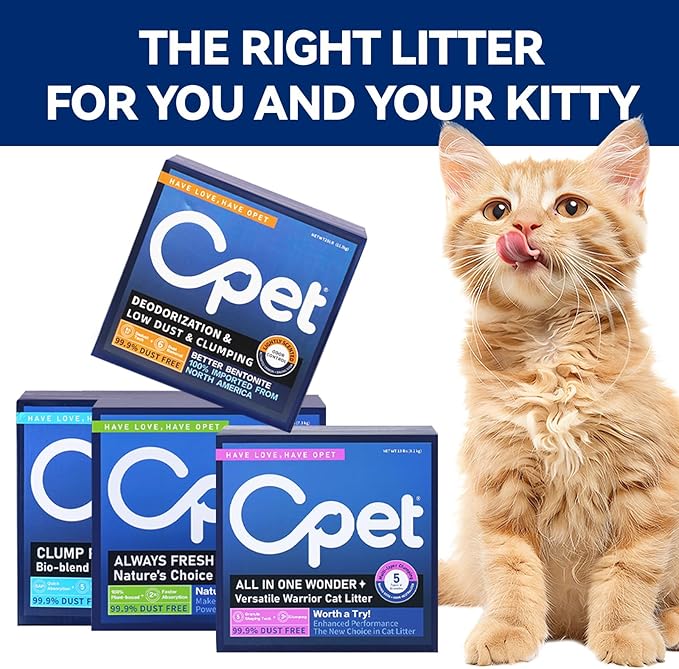 OPET Mixed Tofu Cat Litter - 18lb Strong Clumping Litter, Mixed Tofu and Bentonite, 99.9% Dust Free and Flushable Cat Litter, Natural Sustainable Ingredients Odor Control, Low Tracking(18lb, Fresh)