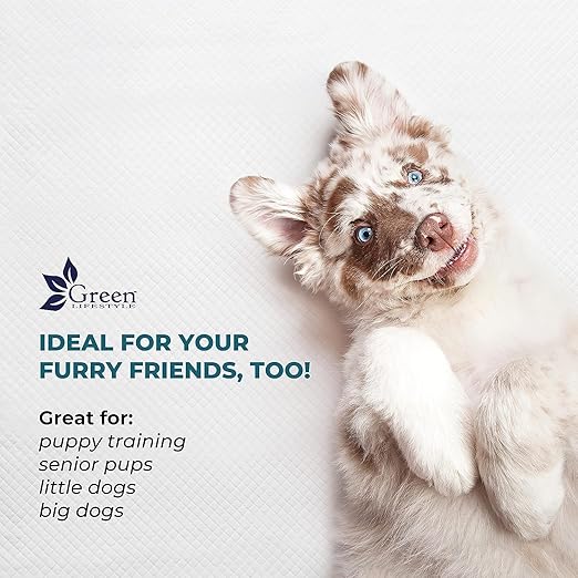 GREEN LIFESTYLE Underpads - Chucks Pads Disposable Adults, for use as Incontinence Bed Pads, Pet Pads, Pee Pads for Dogs, Cats, Bunny, Seniors Bed Pad (Pack of 100 - 36x36)