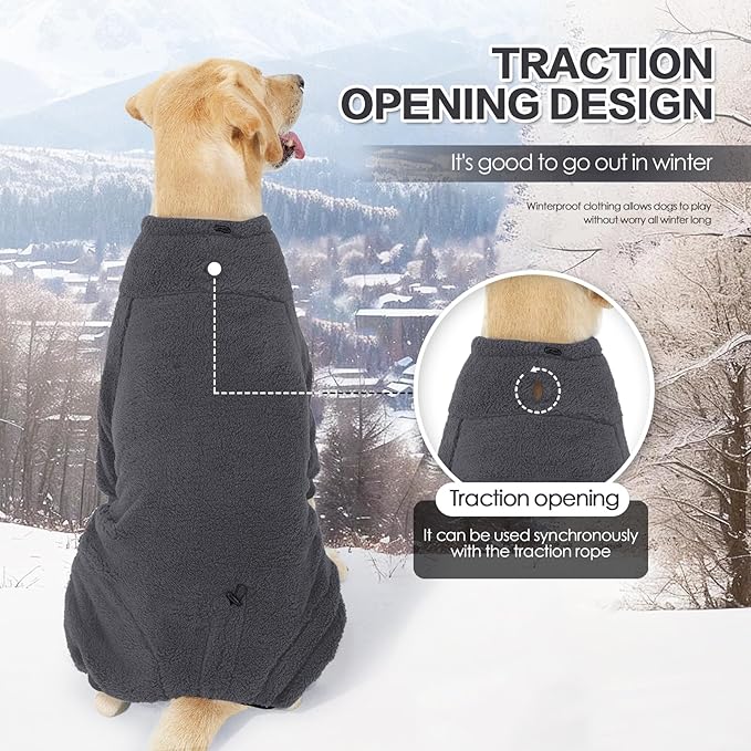 Fleece Dog Sweater for Small Medium Large Dog for Run Walk Sleep Pet Winter Jacket & Windproof Clothes Coat Small Grey