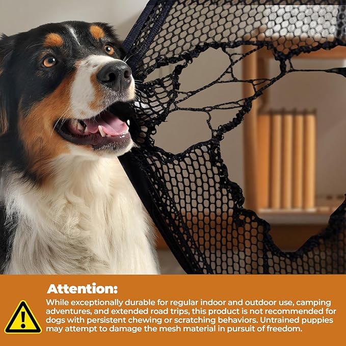 Dog Crate, Collapsible Soft Travel Crate for Large Dogs (3 Year Warranty), Indoor & Outdoor Portable Pet Kennel with Chew-Proof Mesh Window (Dark Gray, 36" L x 25" W x 25" H) 