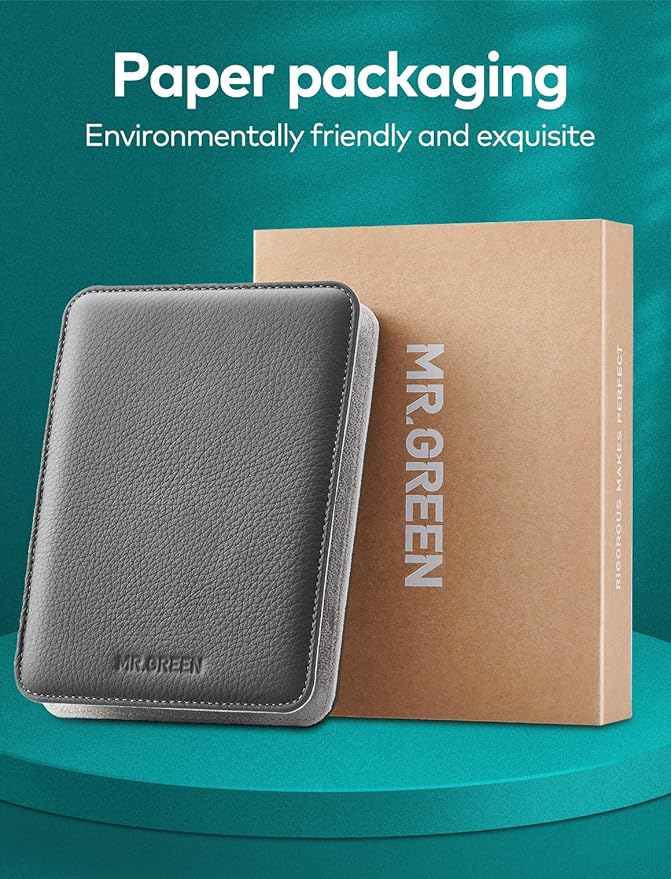 MR.GREEN 8-in-1 Manicure Set– Professional German Stainless Steel Nail Care Kit with Splash-Proof Nail Clippers, Toenail Clippers, Cuticle Tools, Travel Grooming Kit for Men & Women with Leather Case
