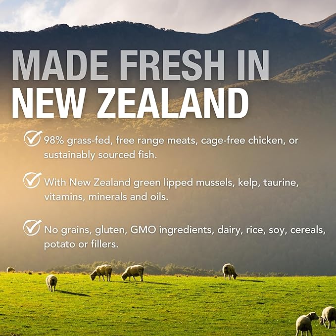 Feline Natural New Zealand Canned Catfood Wet Food, High-Meat, Low-Carb, & Grain Free Cat Food Wet, Lamb & Salmon Feast, 3 oz, Pack of 24