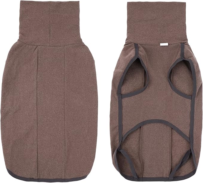 Dog Sweater Pullover Cold Weather Vest for Dogs Dog Sweatshirt & Jacket for Indoor and Outdoor Use (Large, Brown)