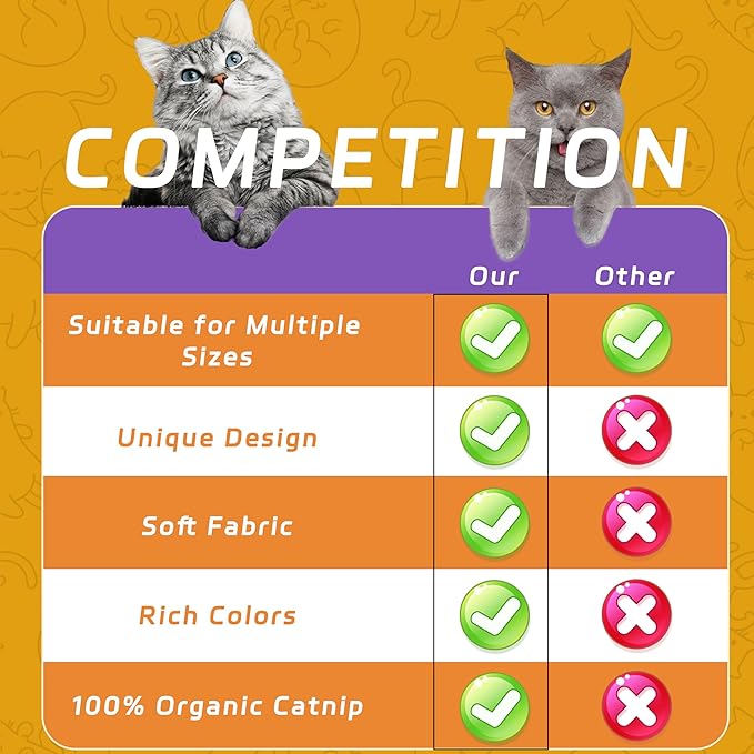 Soft Catnip Toys Fish, 3 Pack Bell Sound Cat Toys, Interesting Indoor Cat Kicker Toys, Durable and Highly Interactive Catnip Toys (Saury Fish)