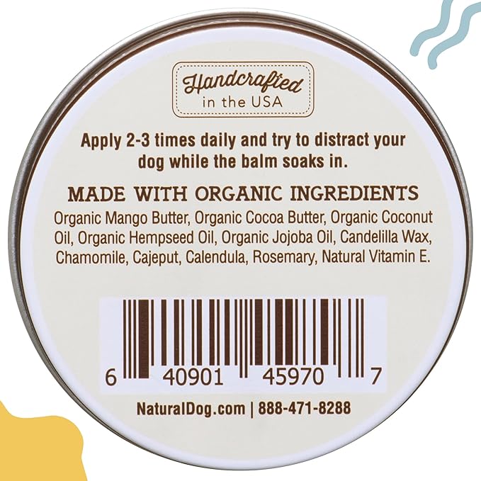Natural Dog Company Paw Soother Balm & Wax 4 oz Tin – Restorative Paw Repair with Coconut Oil, Vitamin E & Calendula – Heals Dry, Cracked Paws, Lick-Safe, Extreme Weather Protection