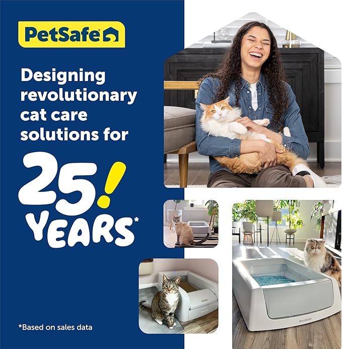PetSafe ScoopFree Clumping Self-Cleaning Litter Box - Automatic Electric Litter Box with Integrated Health Counter - Mess-Free Waste Disposal - Odor-Free for Fresh Environment