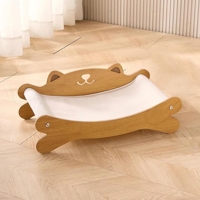 Cat Scratcher,Scratching Post,Hammocks, Wooden Cat Beds & Furniture are Sturdy and Durable for All Types of Cats to Play and Relax Indoors