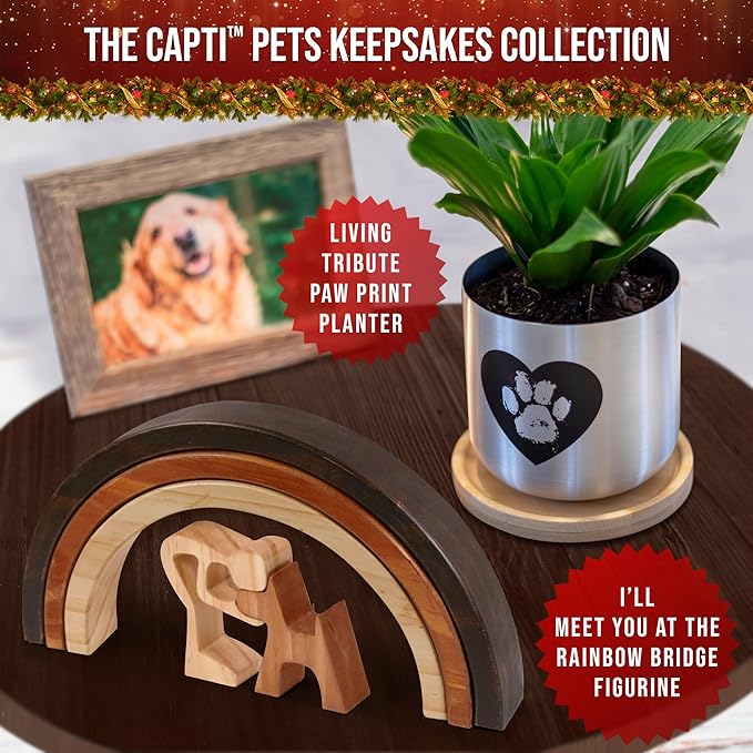 Capti Rainbow Bridge Dog Memorial Gifts, Cat Memorial Gifts - I'll Meet You at The Rainbow Bridge - Pet Loss Gifts, Bereavement, Sympathy Keepsake Dog Mom, Dog Dad for Loss of Pet (Dog and Mom)