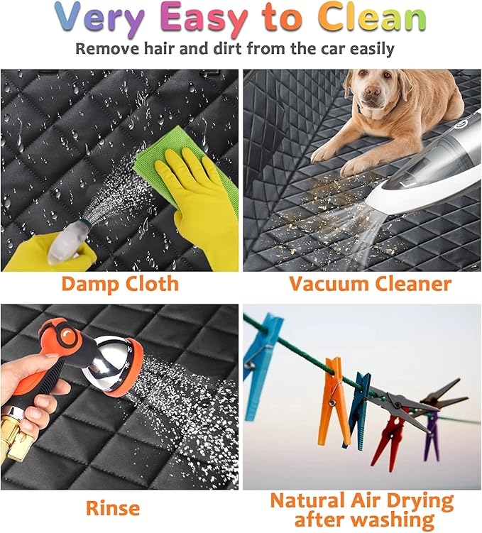 URPOWER Dog Seat Cover 100% Waterproof Hammock 600D Heavy Duty Scratch Proof Nonslip Durable Soft Pet Back Seat Covers for Cars Trucks and SUVs