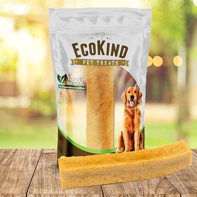 EcoKind Premium Gold Yak Cheese Himalayan Dog Chews, Dog Treats Large Breed, All Natural, High Protein Dog Chew, Chicken, Large - 1 Chew