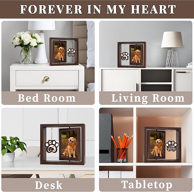 Dog Memorial Picture Frame - Dog Memorial Gifts for Loss of Dogs, Loss of Pet Sympathy Gift Remembrance Bereavement Passing Away Gifts in Memory of Dogs Photo Frame, 4x6