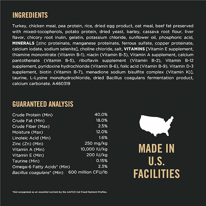 Purina Pro Plan Allergen Reducing, Sensitive Skin & Stomach, High Protein Cat Food, LIVECLEAR Turkey and Oatmeal Formula - 3.2 lb. Bag