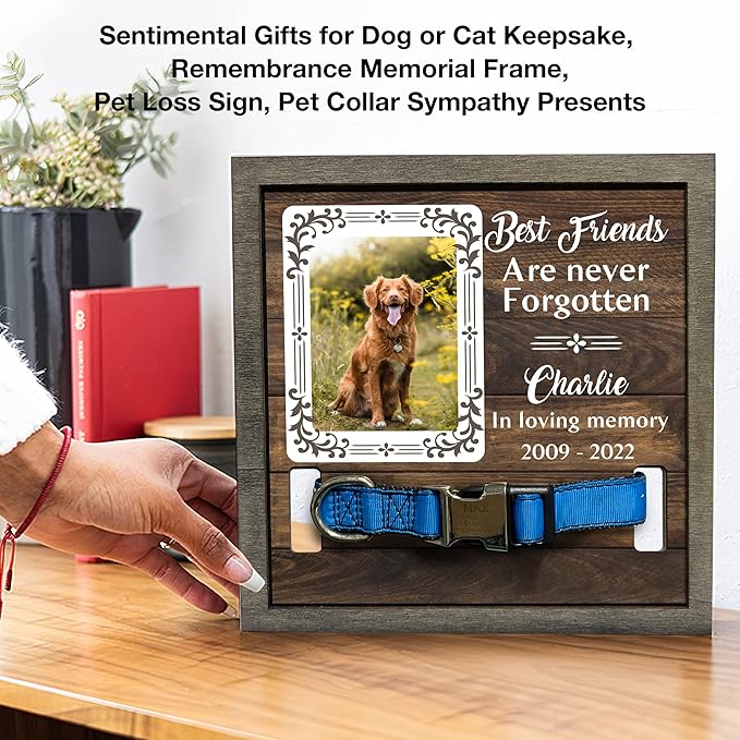 Personalized Cat Dog Memorial Picture Frame Bereavement Gifts Cat Memorial Dog Loss Sympathy Gift When Tomorrow Starts Without Me Memorial Plaques Personalized Christmas Plaque Birthday Gifts