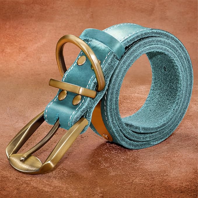 Didog Genuine Leather Dog Collars with Engraved Nameplate, Personalized Soft Leather Dog Collar with Custom ID Tag, Brown/Green/Red for Medium Large Dogs (XL,Blue)