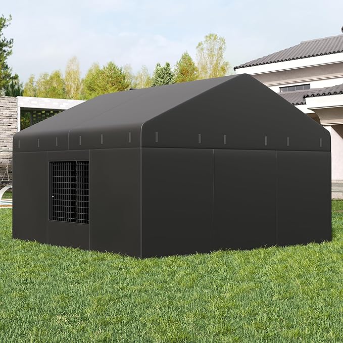 Outdoor Dog Kennel Cover 118" W x 118" D x 72.5" H