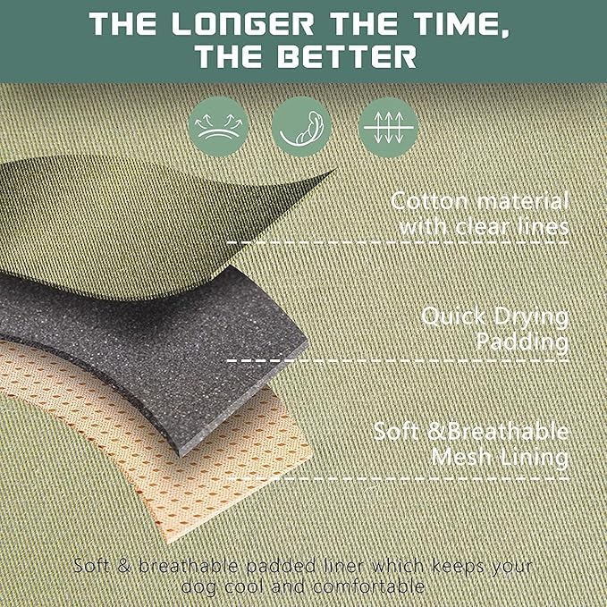 No Pull Dog Harness for Medium Dogs, Adjustable No Choke Pet Vest with Dog Leash Fit Smart Reflective Pet Walking Harness for Training Easy Control Soft Handle Green M