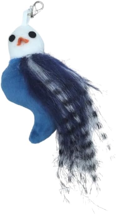 Chirping Bird Replacement Heads for Cat Toys - Set of 3 - Realistic Calling Bird Sounds, Vibrant Feather Designs, Easy Clip-On for Endless Fun