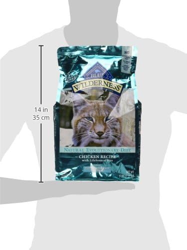 Blue Buffalo Wilderness Natural Hairball Care Dry Cat Food for Indoor Cats, High-Protein & Grain-Free Formula, Chicken, 5-lb. Bag