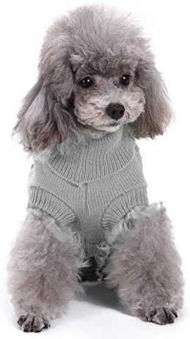 Dog Sweater for Small, Medium, Large Dogs - Warm Winter Turtleneck Pet Clothes for Cats and Puppies - Cute Christmas Coat for Girls and Boys