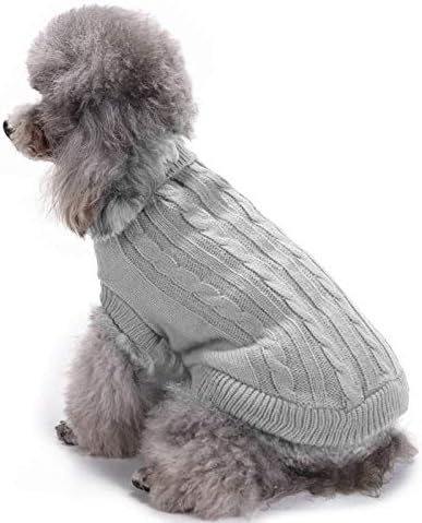 Dog Sweater for Small, Medium, Large Dogs - Warm Winter Turtleneck Pet Clothes for Cats and Puppies - Cute Christmas Coat for Girls and Boys