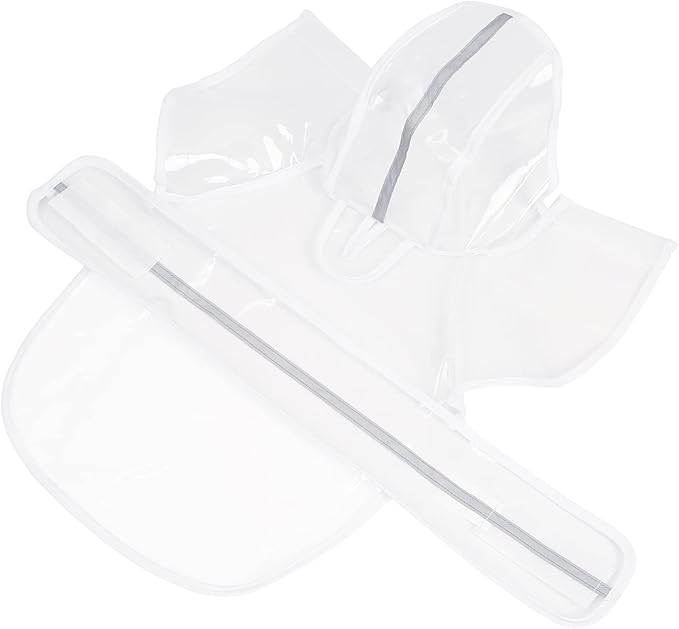 HDE Dog Raincoat Jacket Reflective Adjustable Hooded Pet Poncho Rain Coat with Leash Hole for Small to X-Large Dogs Clear - S