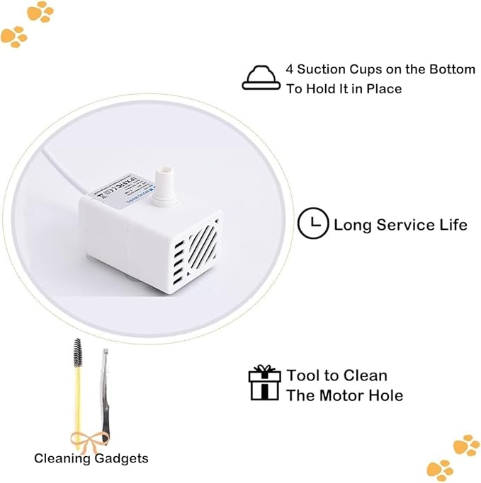 Marchul Cat Water Fountain and Stainless Steel Food Bowl, 100oz/3L Super Quiet Automatic Pet Water Dispenser with Smart Pump and 3 Replacement Filters for Cats and Small Dogs, Green