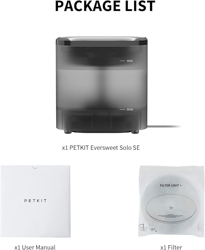 PETKIT New Cat Water Fountain with Wireless Pump, Ultra Quiet 65oz/1.85L Pet Water Fountain for Cats and Dogs Inside, Detachable Design Easy to Clean and Assemble, Filters Included