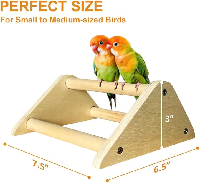 Chicken Toys, Roosting Bars for Chicks in Coop and Brooder, Wooden Chicken Perch, Coop Accessories for Large Bird, Baby Chicks, Parrot, 2 Pack