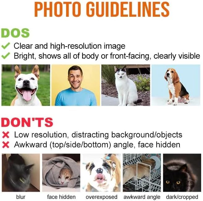 Pawfect House 11x9in Pet Collar Frame - Personalized Custom Pet Loss Sign - Dog Memorial Picture Frame Gifts