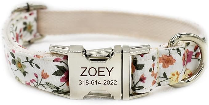 Custom Dog Collar with Names and Phone Number Engraved, Puppy Tags Personalized for Small Medium Large Pets