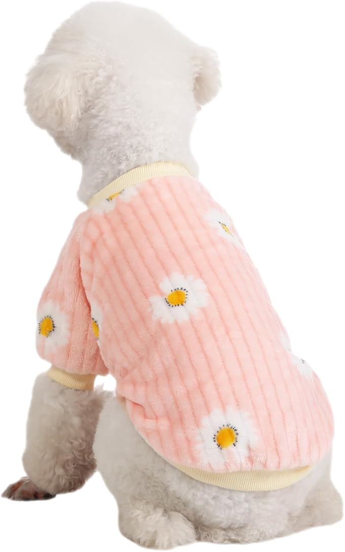 Dog Sweater, 3 Pack Dog Sweaters for Small Dogs, Dog Clothes for Small Dogs Girl Boy, Ultra Soft and Warm Puppy Sweater Dog Coat for Winter Christmas (Medium, Dy Pink+Dy Purple+Dy Yellow)