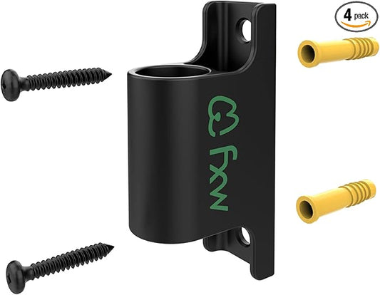 FXW Fence-to-Wall Anchor (Pack of 4) for Use with Dog Playpen in Yard, Garden, Doorways, Fireplace, Indoor/Outdoor, Fits All Heights of Playpen, Black│Patented