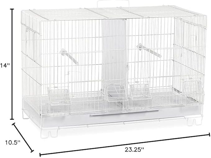Artisanal Artistry Bird Cage with Handcrafted Design, Intricate Details, Spacious Interior for a Stylish and Comfortable Home White/Large