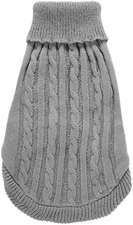 Dog Sweater for Small, Medium, Large Dogs - Warm Winter Turtleneck Pet Clothes for Cats and Puppies - Cute Christmas Coat for Girls and Boys