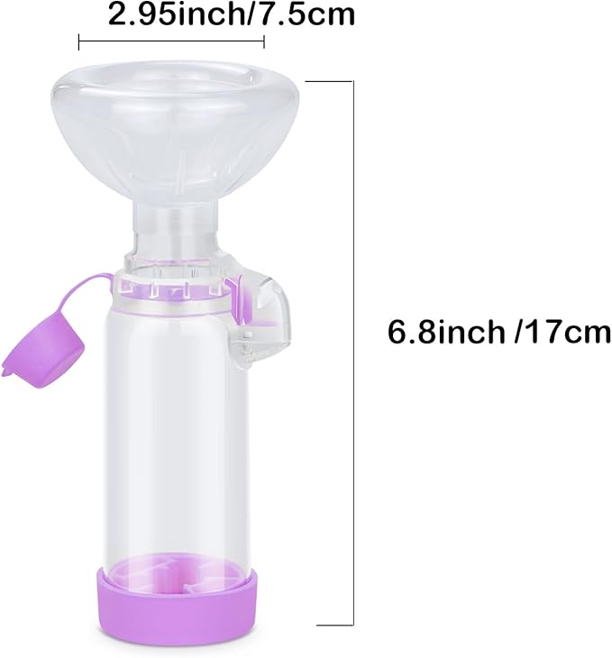 Inhaler Aerosol Chamber for Dogs Inhaler Spacer for Giving Medicine to Your Pet-Helps Dog with Breathing & Delivering Medication Fits (for Dog)