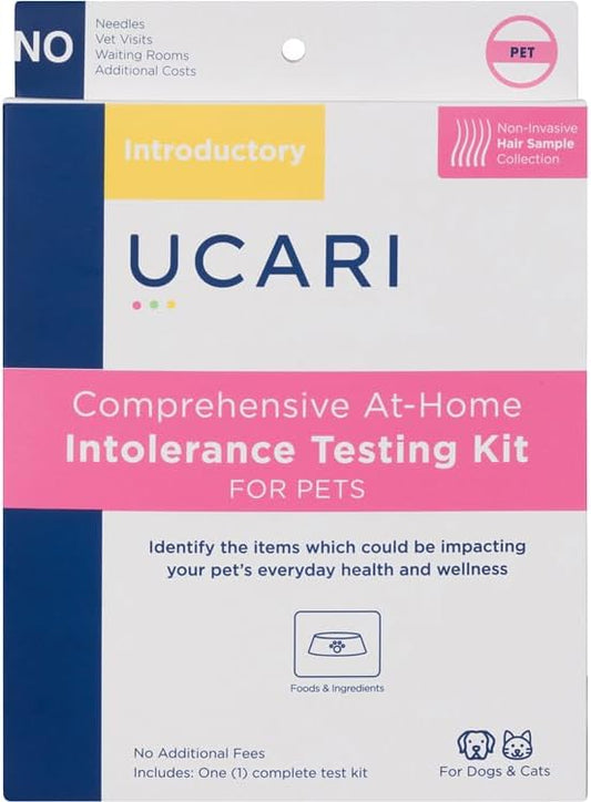 UCARI Pet Sensitivity Test | Screens for 350+ Intolerances | Food & Ingredients Analysis | Painless Home Test Hair Sample Method | Results in 48 Hours | Cats & Dogs