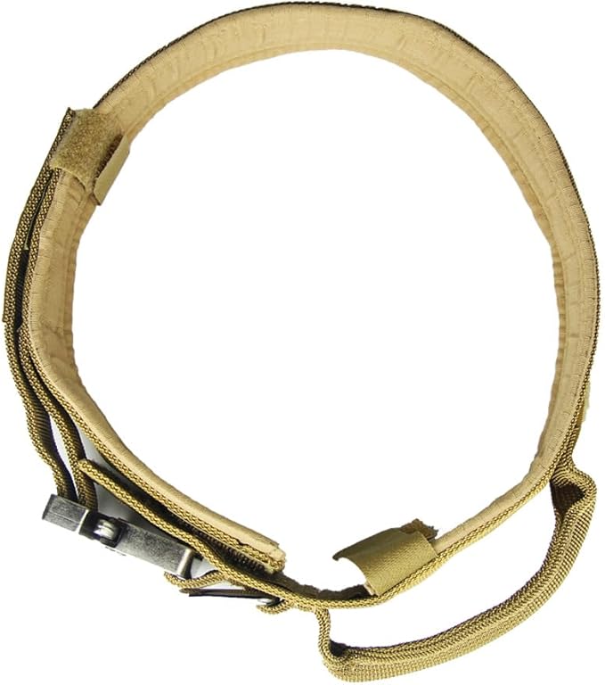 Tactical Dog Harness with Handle Collar and Leash Set Dog Vest Harness No Pull Dog Harness with Patches Adjustable Buckles for Dogs (Khaki, Medium)