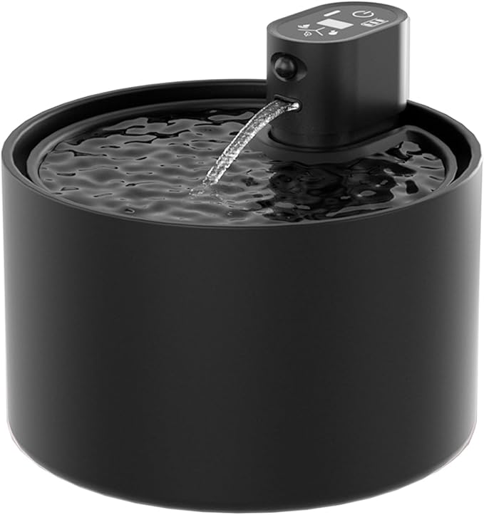 Ceramic Cat Water Fountain,Cat Water Fountain Cordless Automatic with Ultra-Quiet Pump and 4 Filter for Cats, Dogs, Multiple Pets