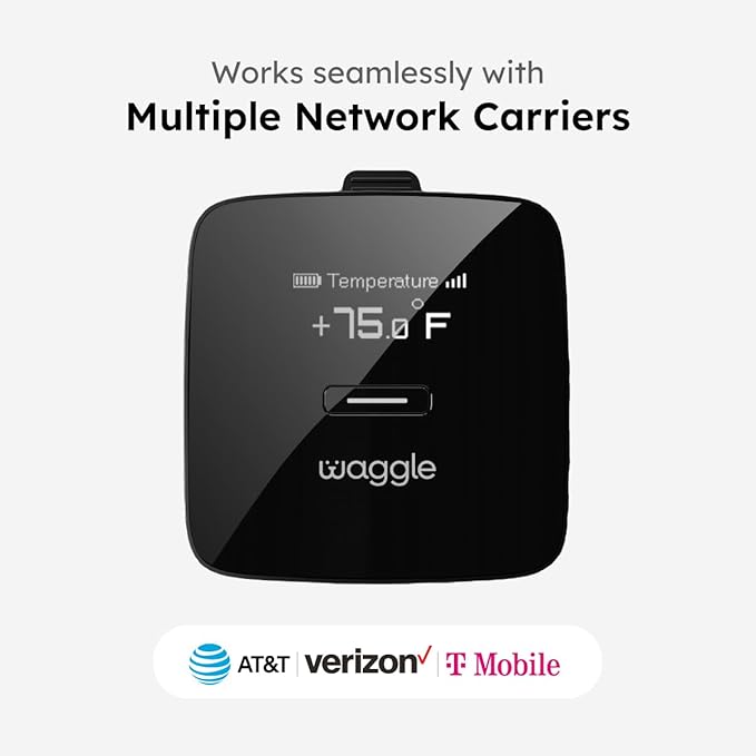 Waggle RV/Pet Monitor PRO + 4G Mini Camera Bundle - GPS | RV Pet Monitor | Real-time Temperature & Humidity, 4G Multi Carrier, 4G LTE Security Camera, Indoor/Outdoor, 2 Way Audio, Night Vision