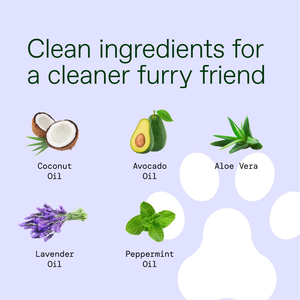 ALŌH Hypoallergenic | All-Natural | Multi-Purpose Pet Wipes. Lavender + Wild Mint 50ct Wipes