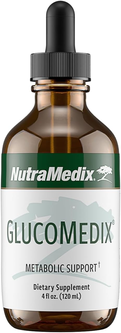 NutraMedix GlucoMedix - Bioavailable Cat's Claw & Stevia Liquid Drops - Metabolic Support to Help Maintain a Healthy Immune System - Daily Immune Support Tincture (4 Fl Oz)