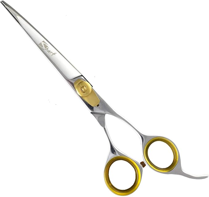 Sharf Gold Touch Grooming Pet Shear, 6.5 Inch Curved Scissors, Use Curved Shears for Cat Shears and Small Dog Shears Or Any Breed Trimming Cuts
