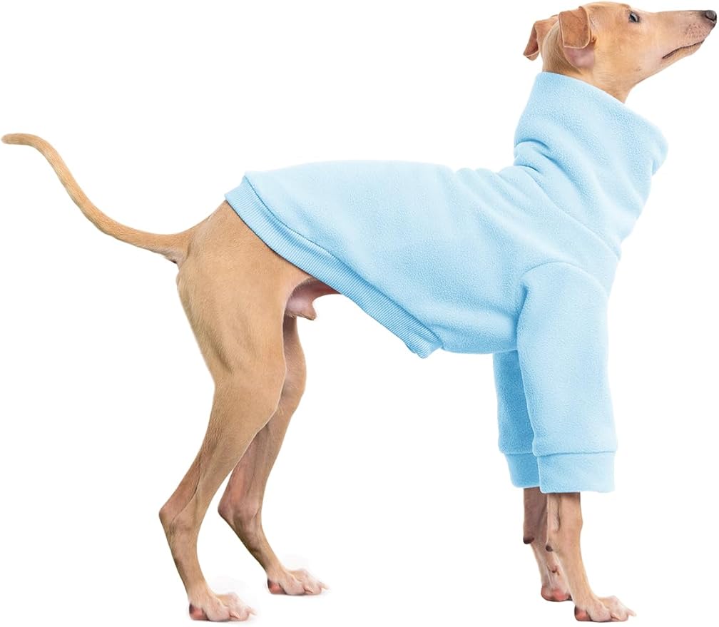 Dog Fleece Sweater Turtleneck Long Sleeve Pullover Sweatshirt Warm Puppy Clothes for Small Medium Dogs
