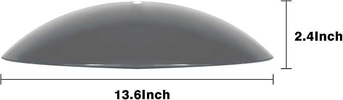 13" Bird Feeder Rain Guard, Hummingbird Feeder Shade Dome Cover, Hanging Baffle for Bird Feeder Pole (Grey), 1 Pack