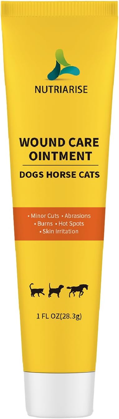 Wound Care Ointment for Dogs & Cats - Antibiotic Wound Ointment for Dogs, Cat Wound Ointment, Hot Spot & Itchy Skin Relief, Vet-Recommended Healing Ointment, 1oz