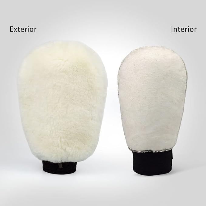 Gracefur Ultra-Soft Sheepskin Horse Grooming Mitts for Tack, Saddle & Boot Cleaning - Perfect Gloves for Tack & Horse Care