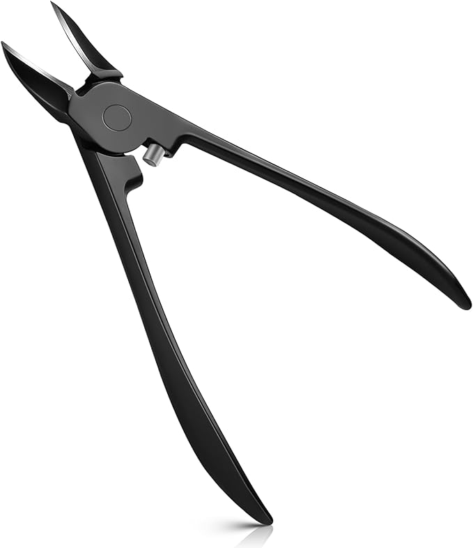 FVION Toenail Clippers for Thick Nails - Nail Clippers Toenail Nipper, Wide Jaw Nail Trimmer, Slight Curved Blade Pointed Tip Ingrown Toenail Tool