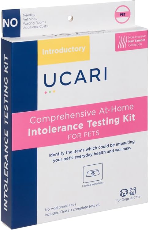 UCARI Pet Sensitivity Test | Screens for 350+ Intolerances | Food & Ingredients Analysis | Painless Home Test Hair Sample Method | Results in 48 Hours | Cats & Dogs