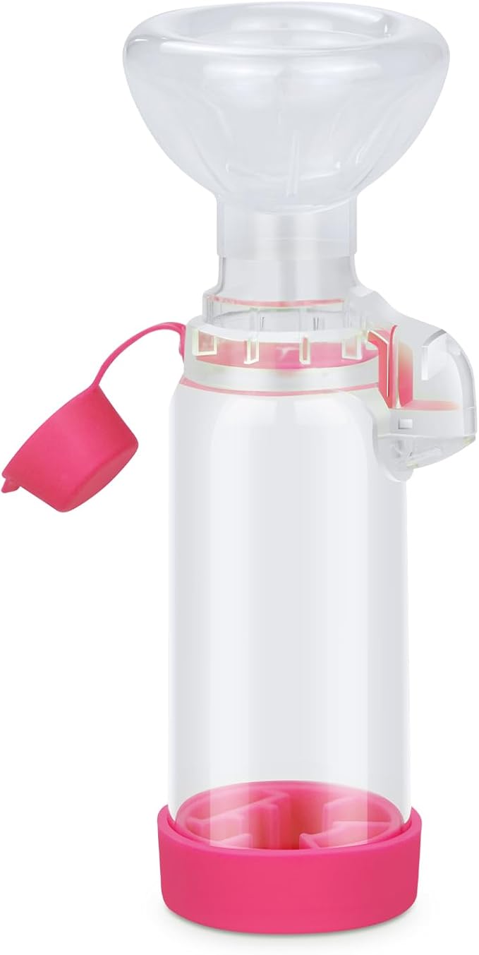 Chamber for Pets Inhaler Spacer for Cat or Dog Handheld Spacer for Giving Medicine to Your Pet with Exclusive Breathing Indicator (for Cat(Pink))